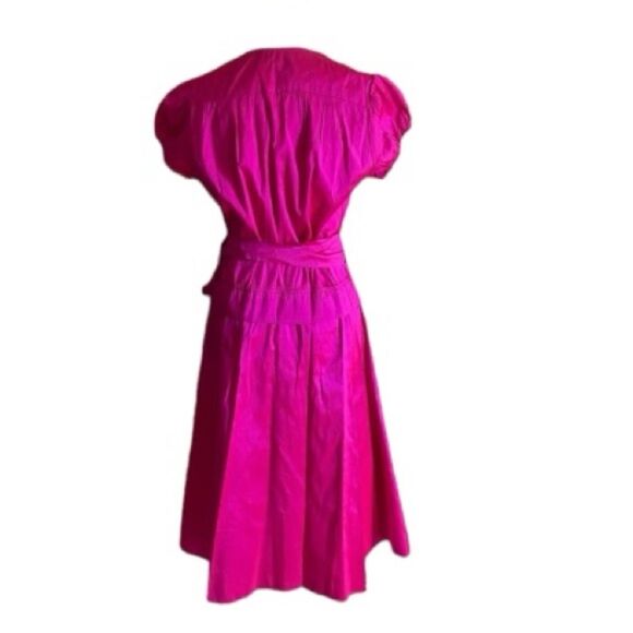 Calypso St Barth 100% Silk Wrap Dress Short Sleeves Pink size 0 - Picture 4 of 7